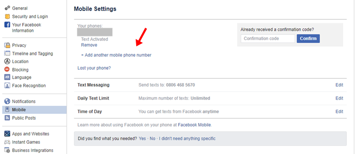 Search facebook using mobile number
